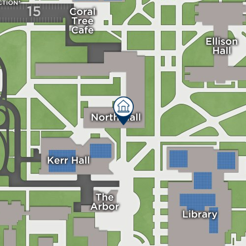 north hall map location